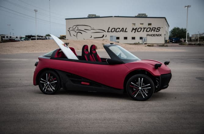 Local Motors hopes to begin manufacturing the partially 3D printed car in early 2017 