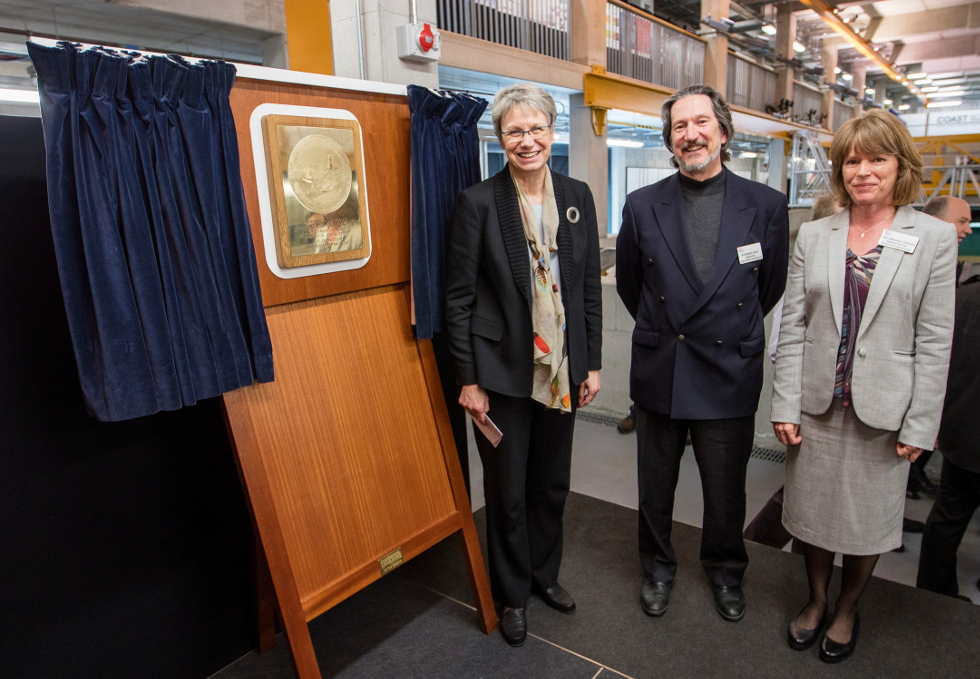 Prof Judith Petts CBE, Vice-Chancellor of Plymouth University, launching the new School with Profs Kevin Jones and Deborah Greaves