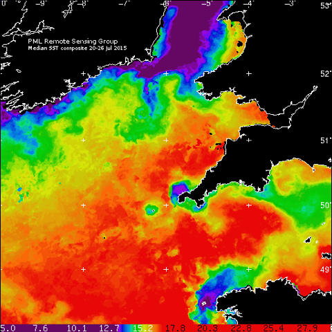 Sea-surface temperature measurements.