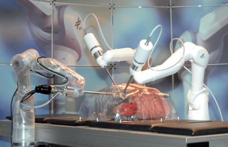 The Mirosurge system could one day be used to operate on a still beating heart