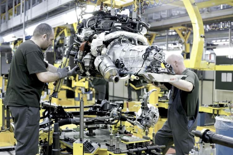Inside JLR's Castle Bromwich Plant. The firm's success has been at the heart of the sector's growth. 