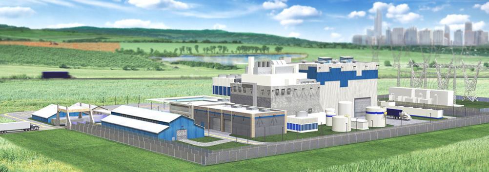 Artist's impression of as SMR power station (Credit: Westinghouse)