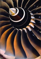The Rolls Royce Trent 1000 jet engine