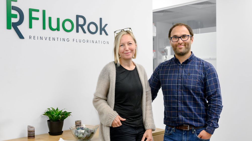 Fluorok co-founders Veronique Gouverneur & Gabriele Pupo
