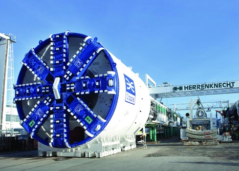 One of the tunnel-boring machines that will be used to construct Crossrail
