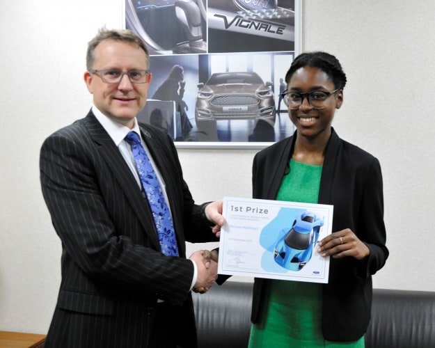 Melissa Matthews with Ford's Graham Hoare