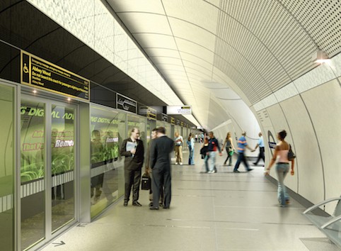 An architect's impression of what the completed platforms will look like