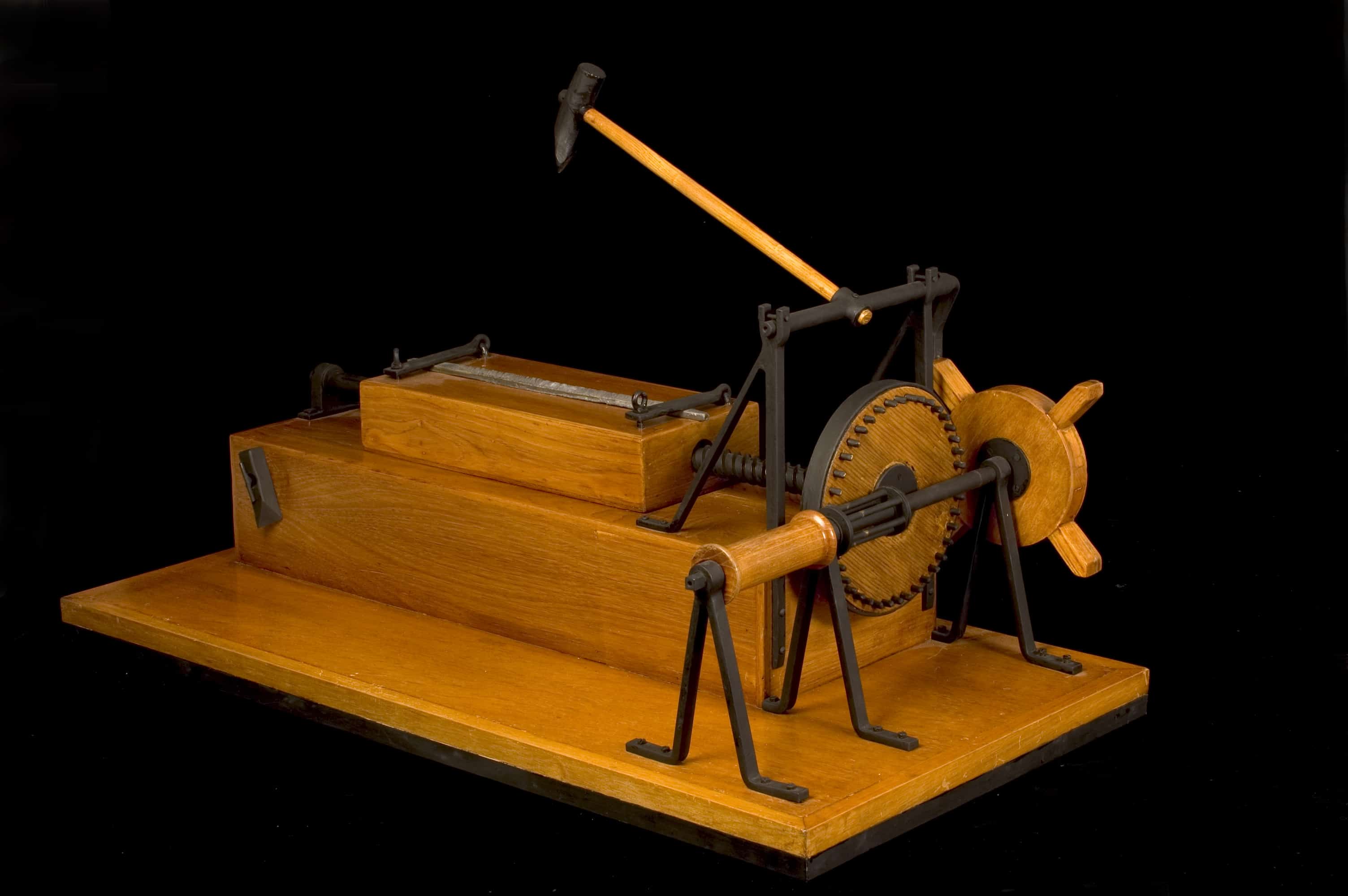 Leonardo's file-cutting machine tool © Archivio Museo Nazionale della Scienza e della Tecnologia Leonardo da Vinci – Alessandro Nassiri 