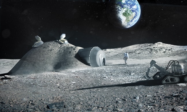 Foster & Partners developed this concept for an ISRU lunar base