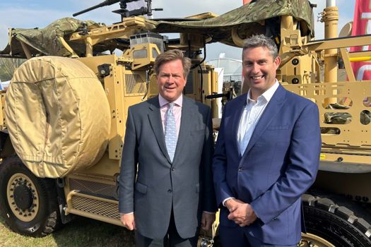 (Left-right): Nick Ames, CEO, Supacat and Tom Newman, CEO, land and UK aviation Babcock International Group