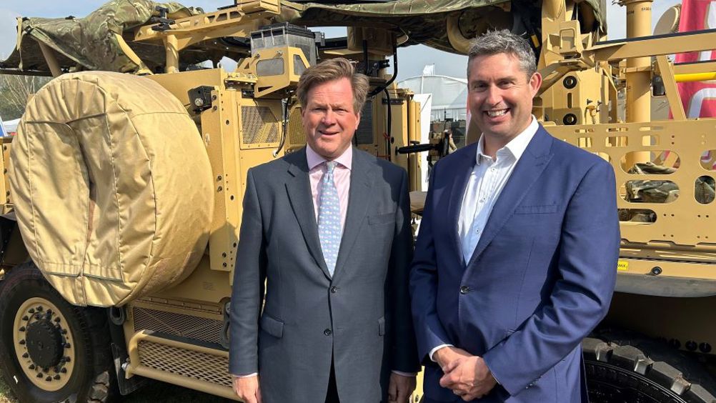 (Left-right): Nick Ames, CEO, Supacat and Tom Newman, CEO, land and UK aviation Babcock International Group