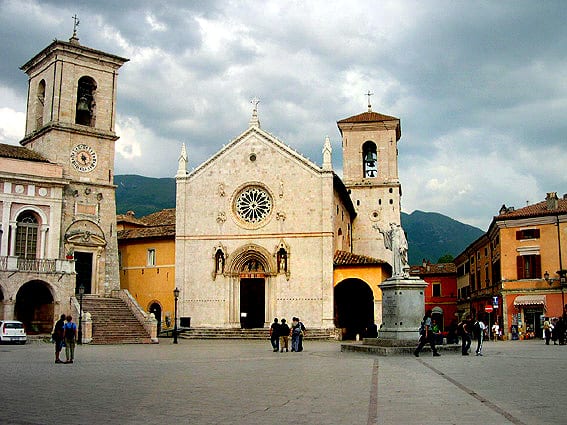 The town of Norcia was relatively unscathed this week, having been rebuilt to codes after a 1979 quake (Credit: Starlight via CC)