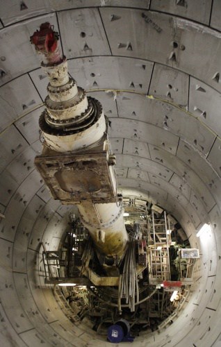It was considered more cost-effective to leave the 2 TBMs (Ada and Phyllis) embedded in the ground 