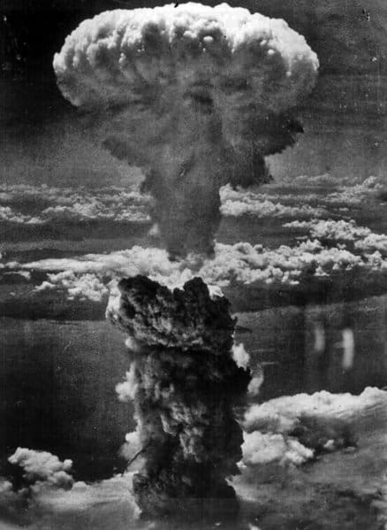 Mushroom cloud over Nagasaki, August 1945