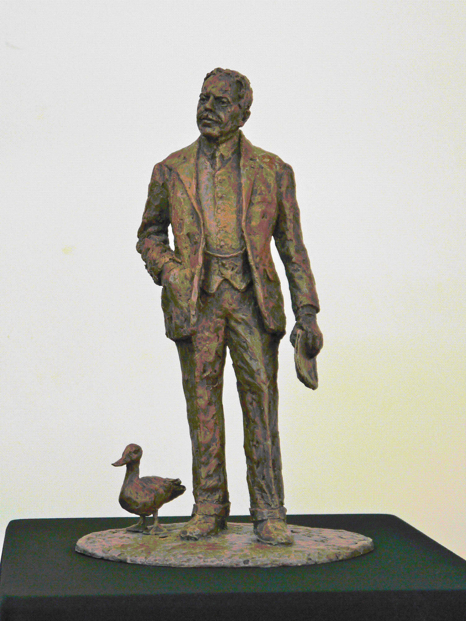 The Gresley statue, with duck