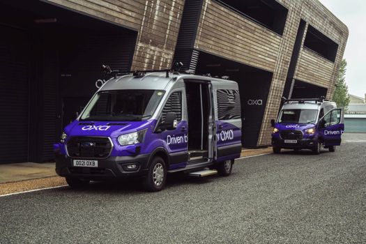 Oxa driven Ford E-Transit vans and minibuses are now available for integration into commercial fleets