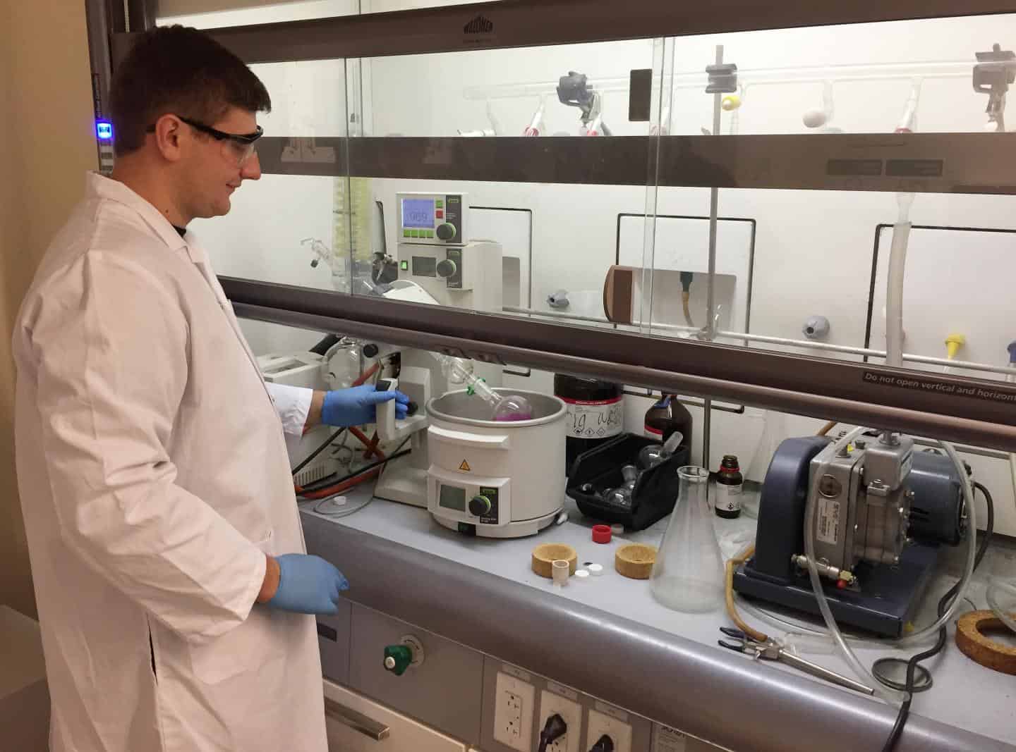 A York University graduate student preparing cells that will be stuck together to form heart tissue 