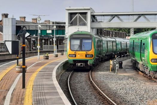 Drogheda Station commuter trains charging platforms