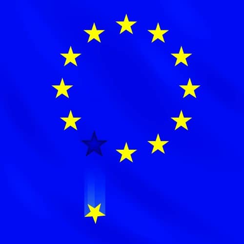 Illustration is devoted by EU member crisis, risk of member exit.
