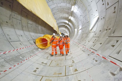 The first of Farringdon's tunnels was completed in November 2013