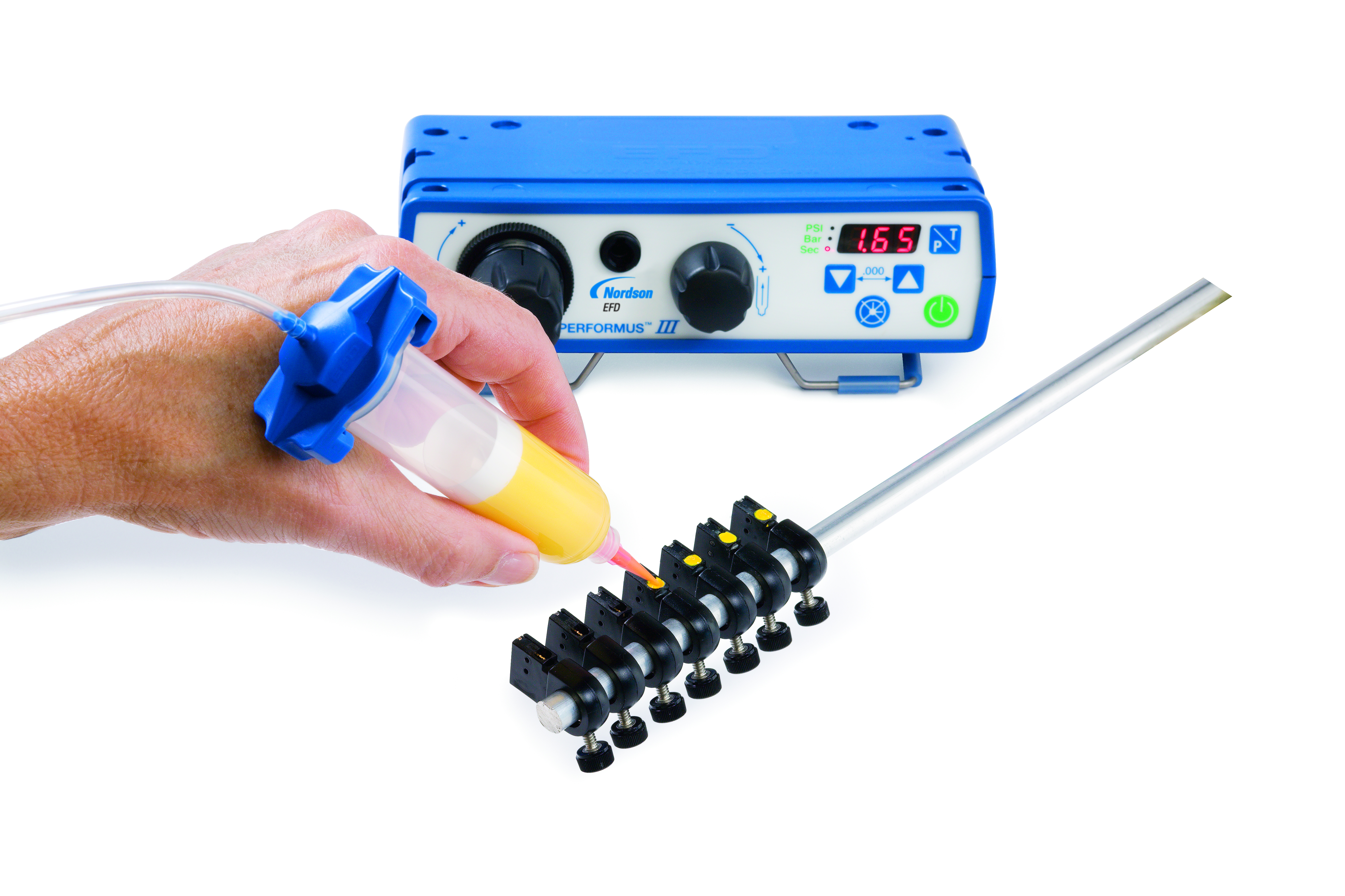 Precision fluid dispensing systems and accessories