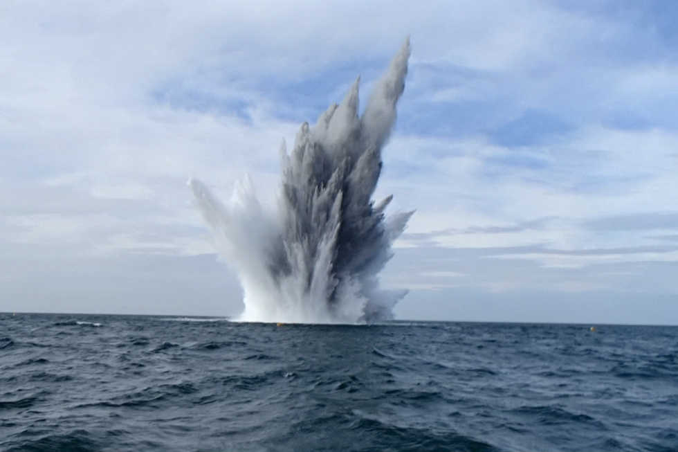 German Parachute Mine disposal on offshore wind farm