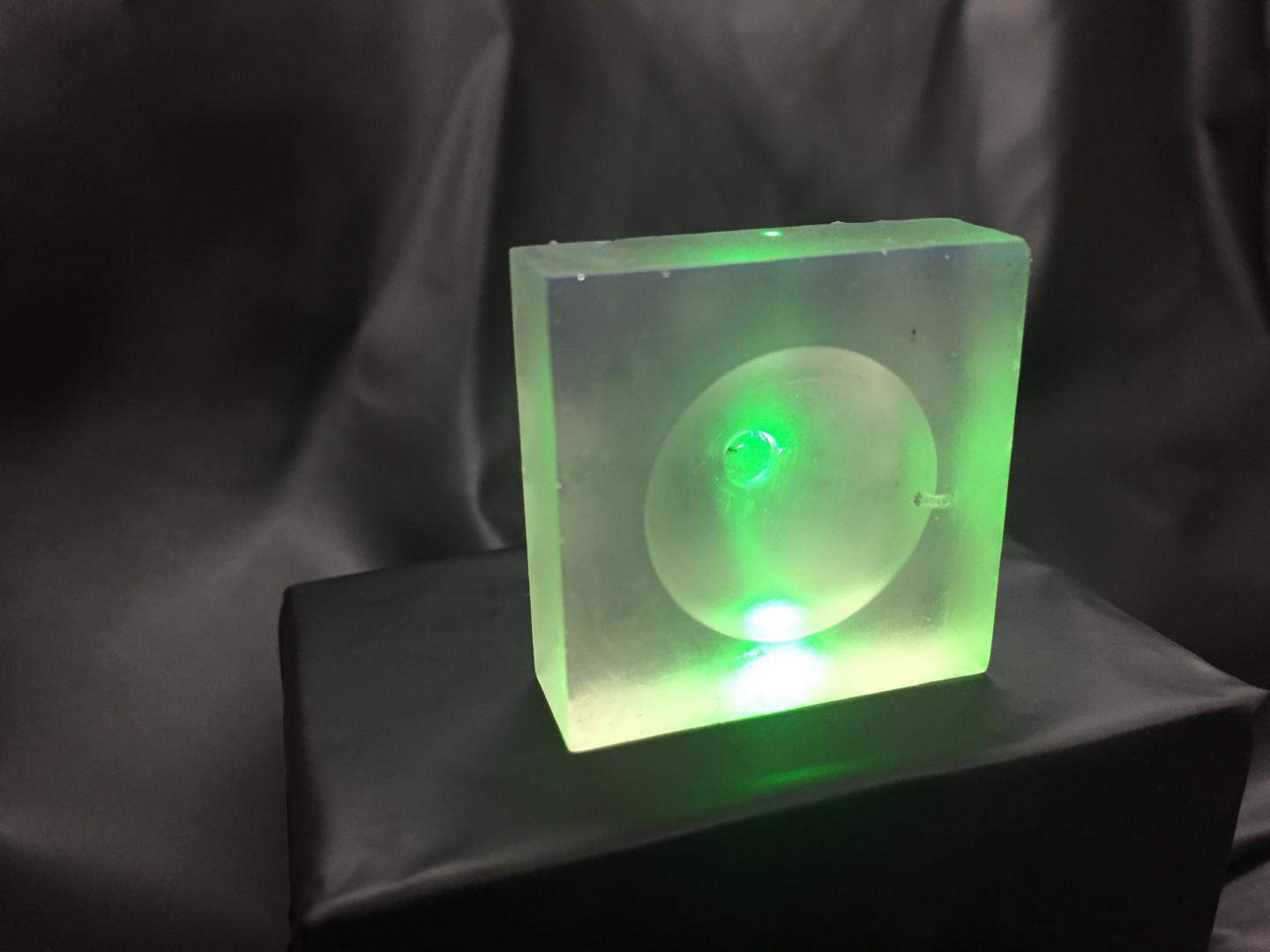 The 3D printed lenses generate enhanced ultrasound or photoacoustic waves which current ultrasound machines are unable to do