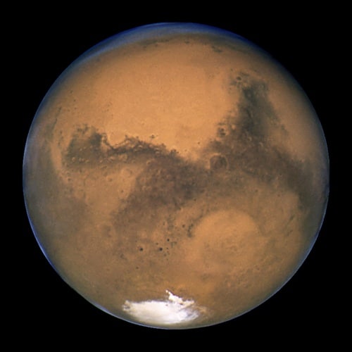 Image of Mars taken by the Hubble telescope